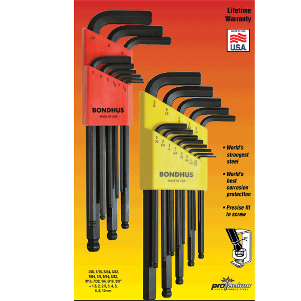 美國(guó)Bondhus波頭粗短雙球端L型扳手SDBLX9MBXL