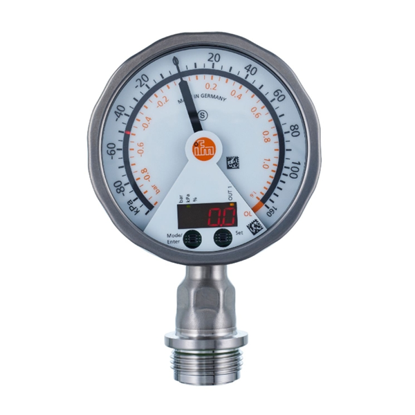 德國IFM易福門帶模擬顯示屏的齊平式壓力傳感器PG2435 PG-005-REB12-MFRKG/US/ /P