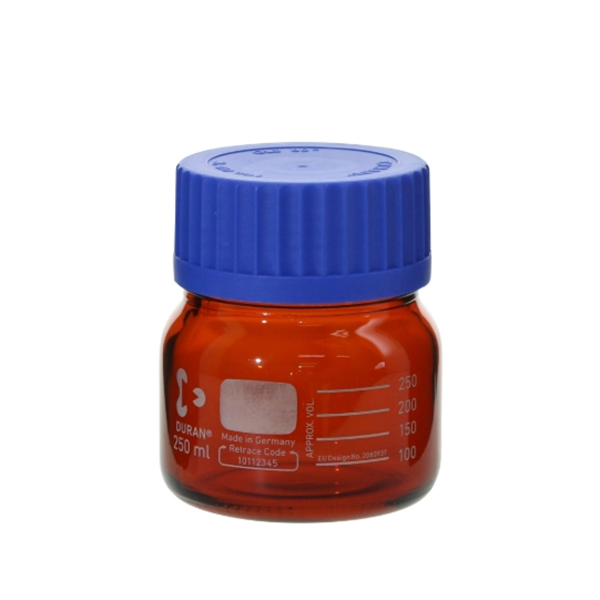 日本SIBATA柴田科學(xué)耐熱螺口瓶廣口棕色帶藍(lán)色瓶蓋017250-110000