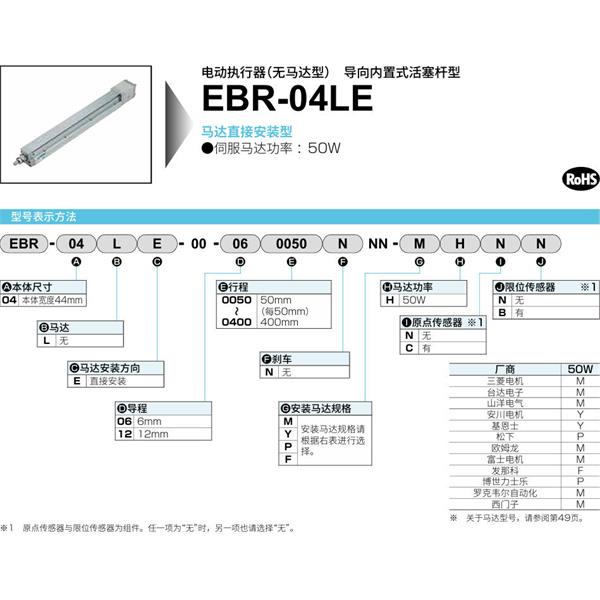 CKD喜開理電動(dòng)執(zhí)行器（無馬達(dá)型）滑塊型EBR-04LE-00-060100NNN-MHNN