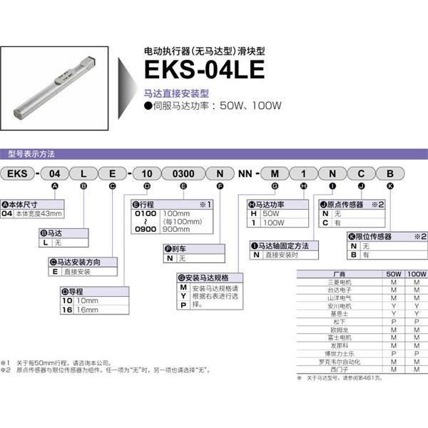 CKD喜開理電動(dòng)執(zhí)行器（無(wú)馬達(dá)型）滑塊型EKS-04LE-160600NNN-P1NCB