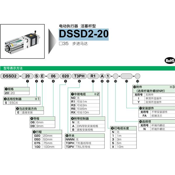 CKD喜開理電動執(zhí)行器（無馬達型）活塞桿型DSSD2-20SE-06050NNNNN0NN
